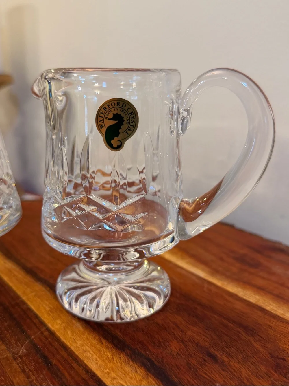 Waterford Crystal Seahorse Creamer & Sugar Bowl Set NIB Never Used